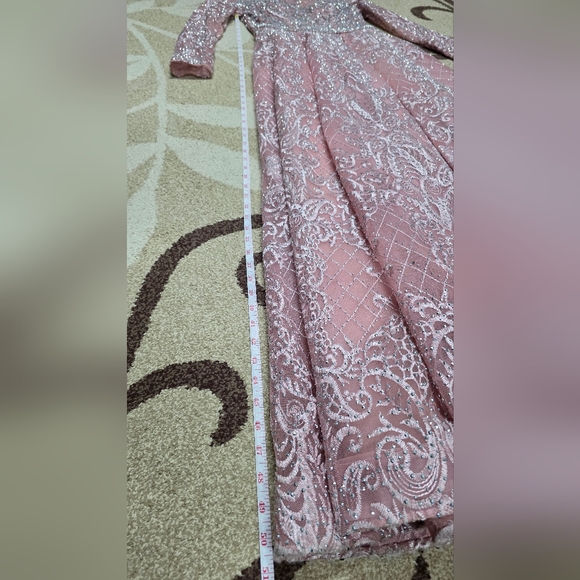 Pink modest evening gown - Picture 6 of 6